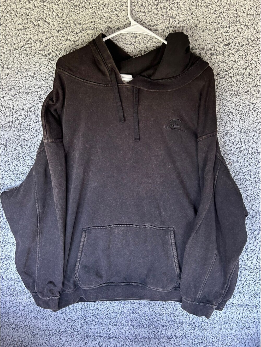Champion Time Capsule Hoodie Mens 4XL Black Garment Dyed Pullover NWT